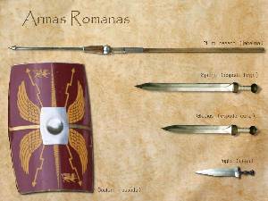 Diferentes armas romanas 