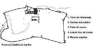 Plano del Castillo de Jumilla