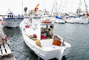Barco pesquero en el puerto de Cabo de Palos [Boquer�n]