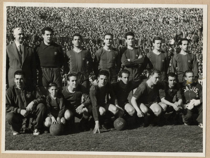 Mr Daucik, Velasco, Seguer, Biosca, Segarra, Gonzalvo III, Flotatas, Tejada, Bosch, Basora, Kubala y Manchón (1953-54)