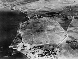 Vista area de la base militar de Los Alczares en el ao 1935