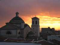 Iglesia de Alguazas al atardecer