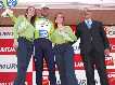 Jos Ivan Guiterrez con el maillot verde tras finalizar 2 en la primera etapa