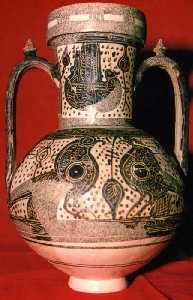 Jarra de cerámica esgrafiada del Museo de Medina Siyasa (Cieza) [Cieza_Museo Siyasa] 