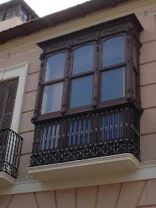 Detalle del mirador del Edificio Rubio 