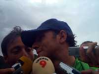 Alejandro Valverde entrevistado al finalizar una etapa