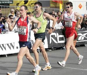 Francisco Arcilla, Luis Manuel Corchete y Benjamn Snchez, en el Campeonato de Espaa 2008 en Castro Urdiales 