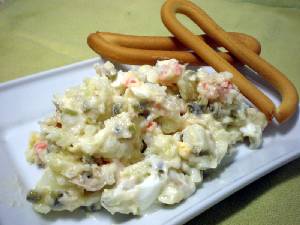 Tapa de ensaladilla rusa con rosquillas