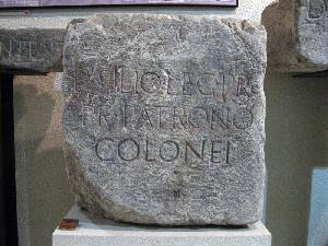 Inscripcin dedicada a Publio Silio como patrono de la ciudad de Carthago Nova. Museo Arqueolgico de Cartagena