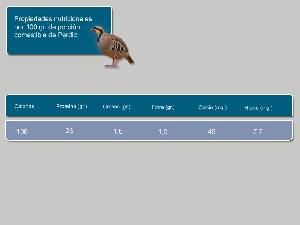 Informacin nutricional [Perdiz]