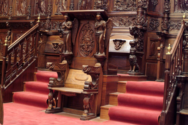 Coro en el interior de la Catedral de Murcia