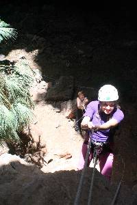 Ascendiendo mediante palan simple - Cueva Neptuno - Marcha nocturna a Cala Aguilar 2008-06-22