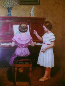 Nia tocando el piano 