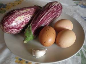 Ingredientes de la tortilla de berenjenas 