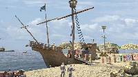 SIGLO XVIII-Puerto de Cartagena.Embarque de los moriscos para su expulsin