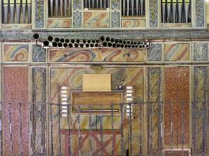 Batalla y teclado del órgano parroquial de San Sebastián en Ricote 