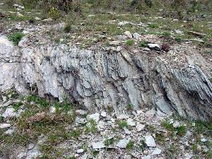 Detalle de los esquistos y cuarcitas nevado-filbrides sobre los que ascendi el magma