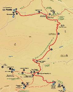 Mapa de la Senda de los Siete Hermanos