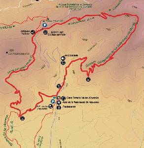 Mapa del Barranco de los Ballesteros - Senda del Lentisco