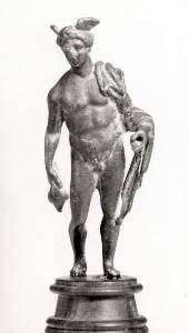 Estatua del Dios Mercurio [Estatua de bronce del dios Mercurio]