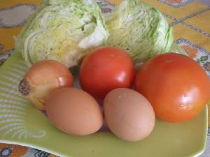 Ingredientes de la ensalada Huertana