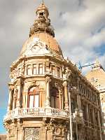 Vista de la cpula del Palacio Consistorial de Cartagena