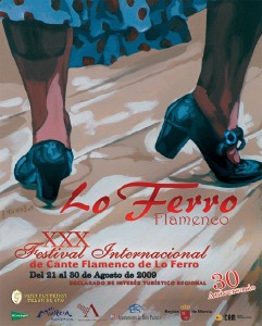 Cartel del Festival Nacional de Cante Flamenco de Lo Ferro. Año 2009