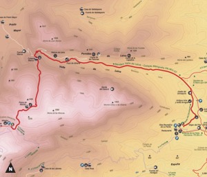 Mapa Sendero Valle de Leiva - Collado Mangueta