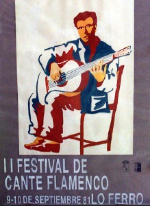 Cartel del Festival Nacional de Cante Flamenco de Lo Ferro. Año 1981