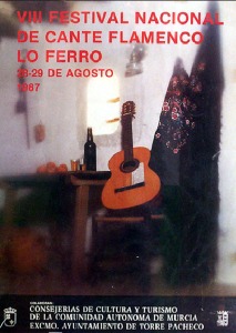 Cartel del Festival Nacional de Cante Flamenco de Lo Ferro. Año 1987