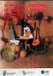 Cartel del Festival Nacional de Cante Flamenco de Lo Ferro. Año 1990