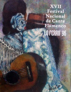 Cartel del Festival Nacional de Cante Flamenco de Lo Ferro. Año 1996