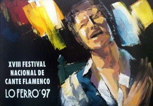 Cartel del Festival Nacional de Cante Flamenco de Lo Ferro. Año 1997