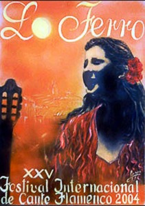 Cartel del Festival Nacional de Cante Flamenco de Lo Ferro. Año 2004