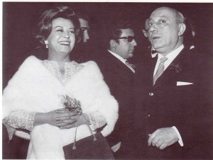 Alfonso Snchez con la actriz italiana Julieta Massina 1965