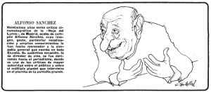 Caricatura de Alfonso Snchez en el diario ABC de 1976