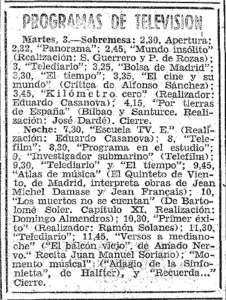 Programacion de TV en ABC, con cr�tica de Alfonso Sanchez