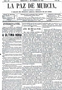 Ejemplar de La Paz del ao 1860