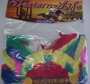 Tocado indio de plumas