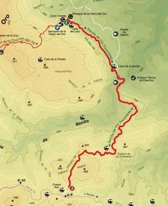 Mapa de la Senda de los Forestales