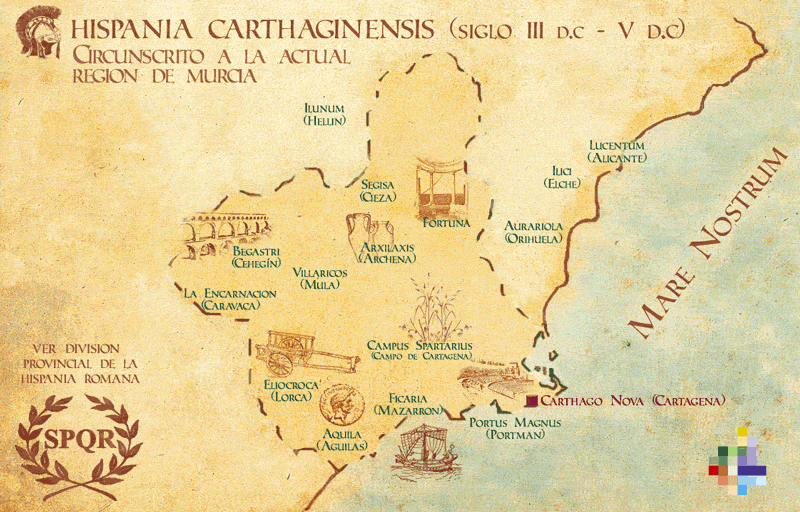 Mapa romano de la Regin de Murcia