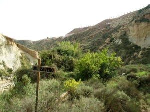 Una antigua seal indica la direccin de uno de los molinos ms antiguos de la zona, el molino Cavero, hoy todava podemos observar sus ruinas 