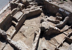 Muralla de Lorca a su paso por la calle Pozo