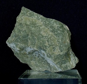 Talco masivo (variedad esteatita). Ejemplar de la colección del Área de Geología de la Universidad de Murcia 