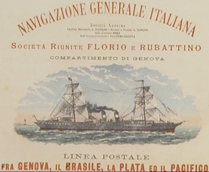 Cartel de la Compañía de Navegación Italiana