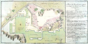 S. Feringn. Plano del proyecto para construir el Arsenal de Cartagena 1751. Ministerio de Cultura. Archivo General de Simancas