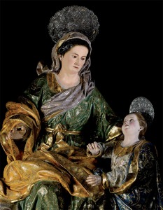 F. Salzillo. Santa Ana ensea a leer a la Virgen. 1767-1769. Monasterio Dominico de Santa Ana. Murcia