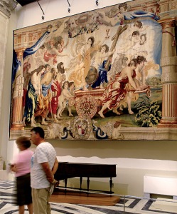 I.F. Van den Hecken. El triunfo de la eucarista. Bruselas. 1701. Lana y seda. 445 x 640 cm