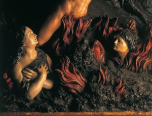 Escuela de Salzillo. Virgen del Carmen o de las nimas (detalle). Siglo XVIII. Santo Hospital de la Caridad. Cartagena