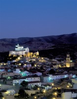 Panormica nocturna de Caravaca de la Cruz